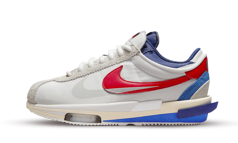 Nike Cortez 4.0 Sacai White University Red Blue