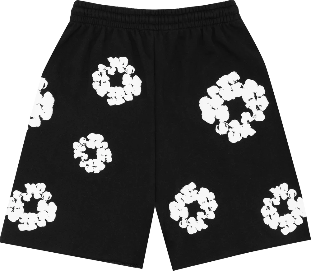 Denim Tears The Cotton Wreath Shorts Black