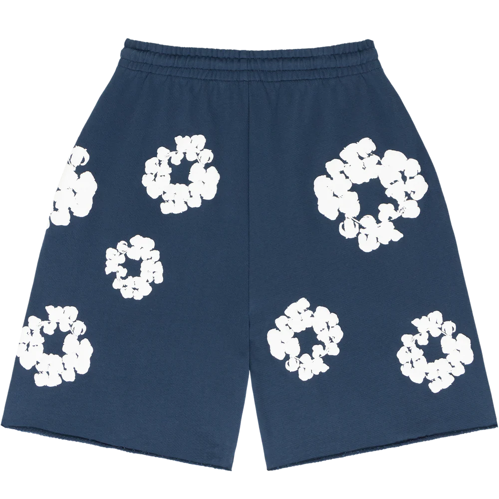 Denim Tears The Cotton Wreath Shorts Navy