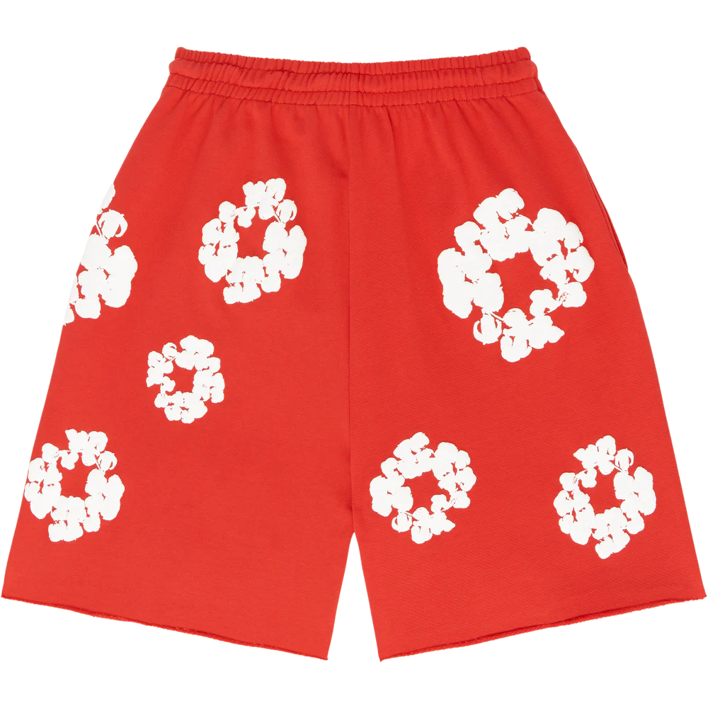 Denim Tears The Cotton Wreath Shorts Red