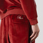 Velour” Tracksuit Trousers (Burgundy)