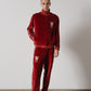 “Velour” Tracksuit Jacket (Burgundy)