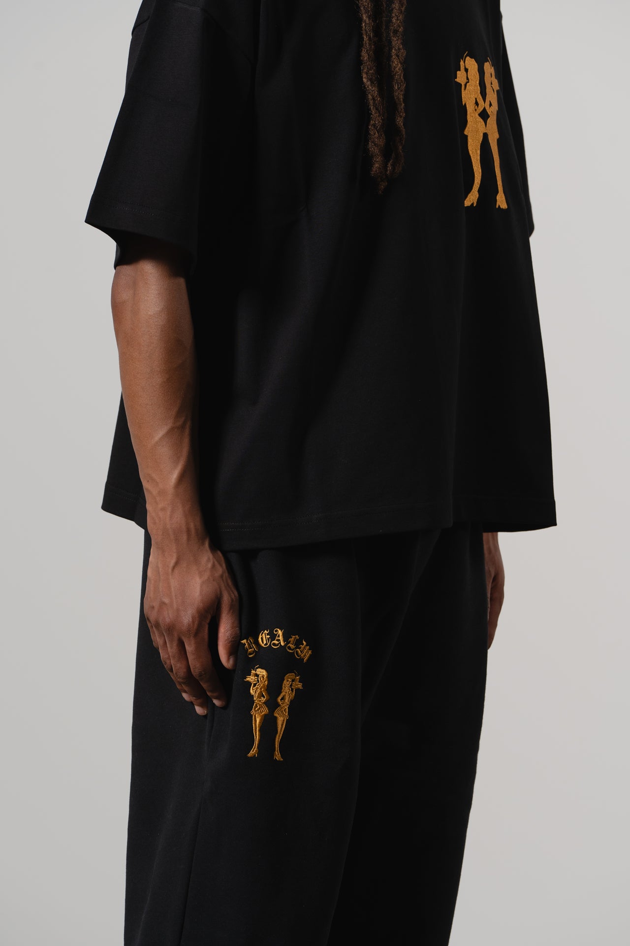 “Member” Tracksuit Trousers (Black)