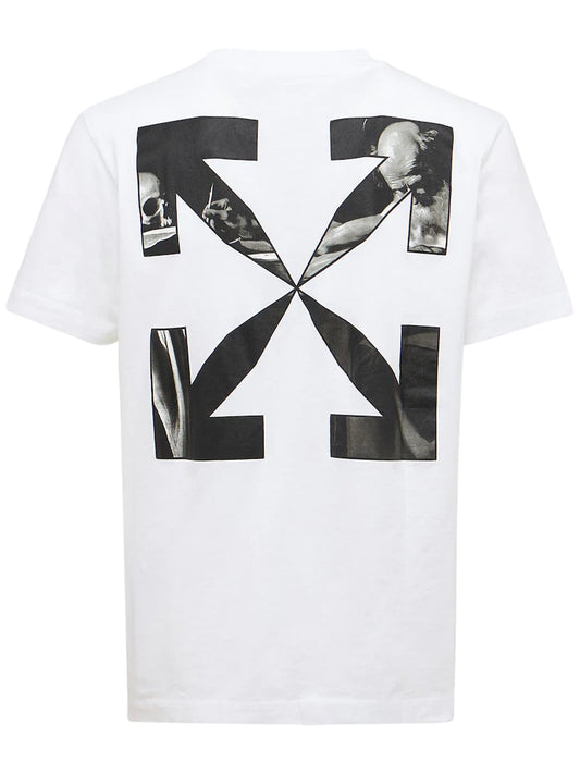 Off-White Caravaggio Arrow Slim Cotton White T-Shirt