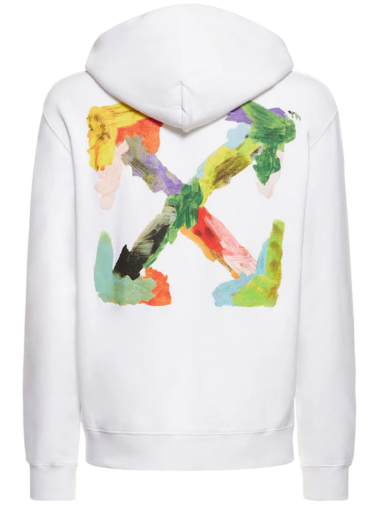 Off-White Over Brush Arrow Print Hoodie